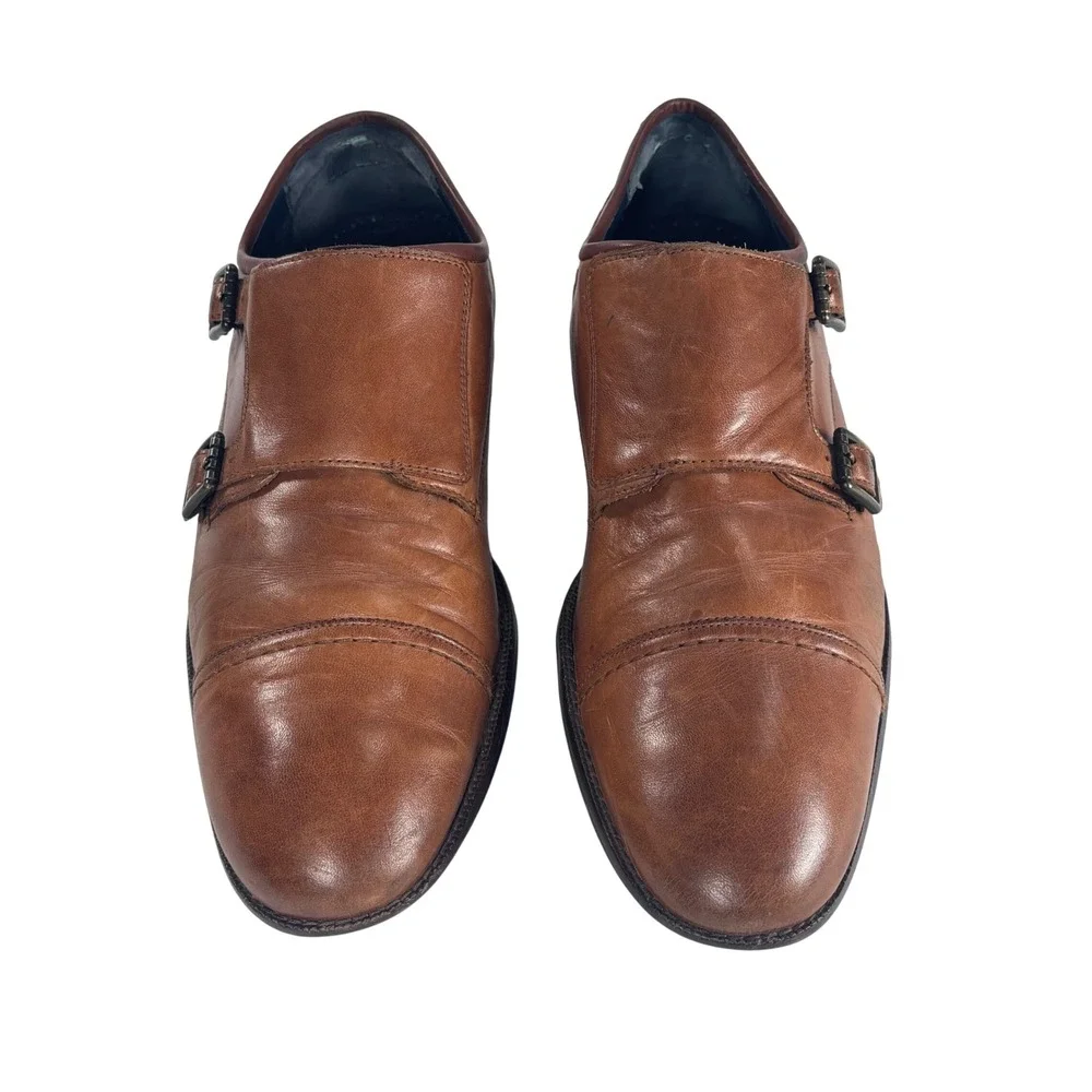 Cole Haan Monk Strap Dress Shoes Preppy Old Money Academia Leather 10.5 Heritage